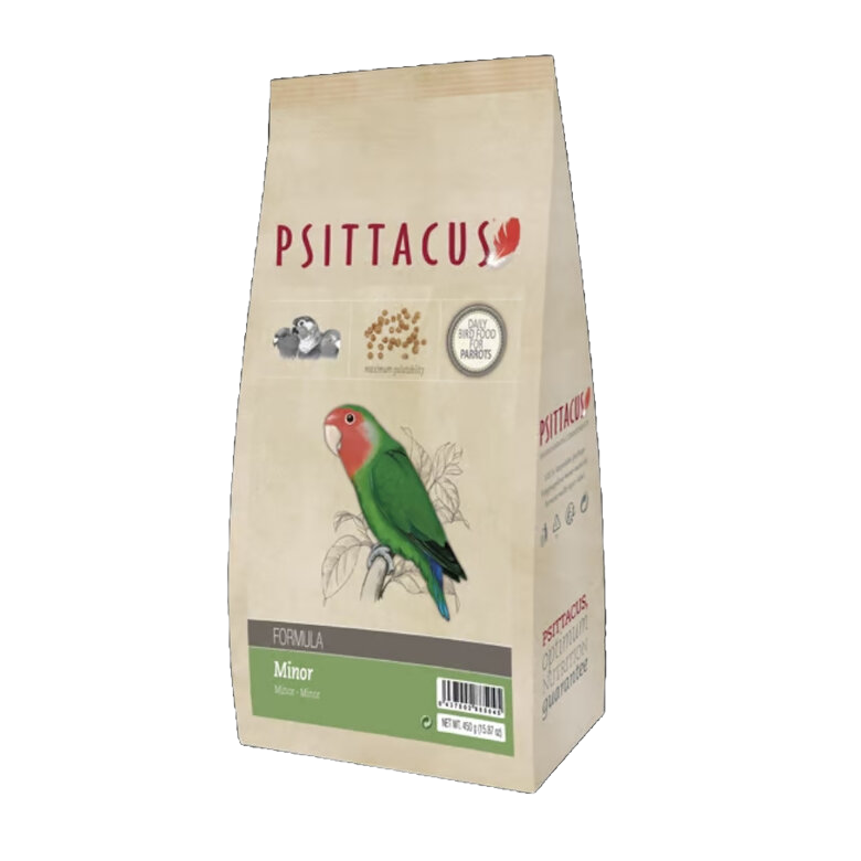 PSITTACUS Pienso Minor para aves o pájaros pequeños como agapornis, pyrrhura, psitácidas.
