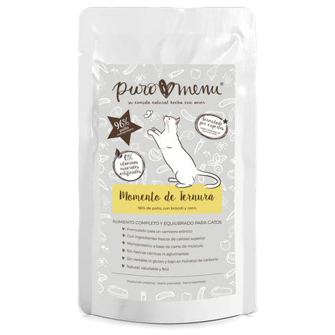 Menú Momentos de Ternura de pollo para gatos Puromenu