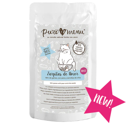 Menú Zarpitas de amor de ganso para gatos Puromenu