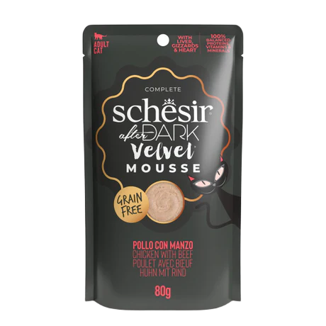 Schesir Cat After Dark Velvet Mousse Pollo con Ternera (12x80g)