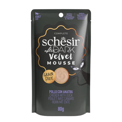 Schesir Cat After Dark Velvet Mousse Pollo con Pato (12x80g)