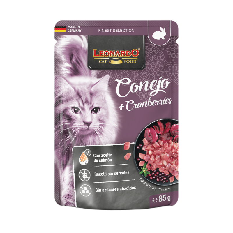 Sobre LEONARDO Finest selection de Conejo y Arándanos para gatos