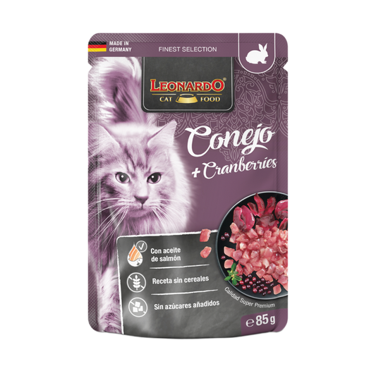 Sobre LEONARDO Finest selection de Conejo y Arándanos para gatos