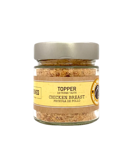 Los toppers de Mr Bones "Pechuga de pollo" son un suplemento para perros y gatos para hacer sus comidas más apetecibles o como un extra de proteínas. 100% Pechuga de pollo, sin cereales, aditivos ni conservantes. Bajo en grasas, ideal para peludos con tendencia al sobrepeso. Más en Shop Animal Spirit.