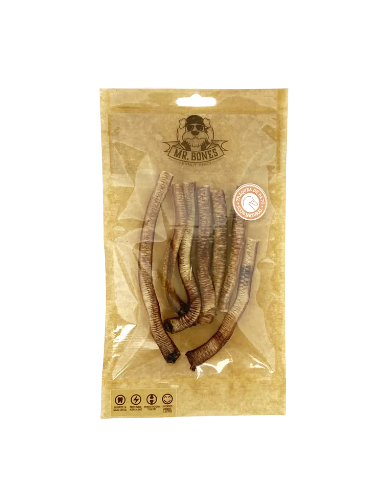 Las tráqueas de pato de Mr Bones son ideales para perros con alergias. Aportan glucosamina y condroitina, que ayudan a fortalecer las articulaciones. Sin cereales. Descubre más snacks para tu perro en Shop Animal Spirit.