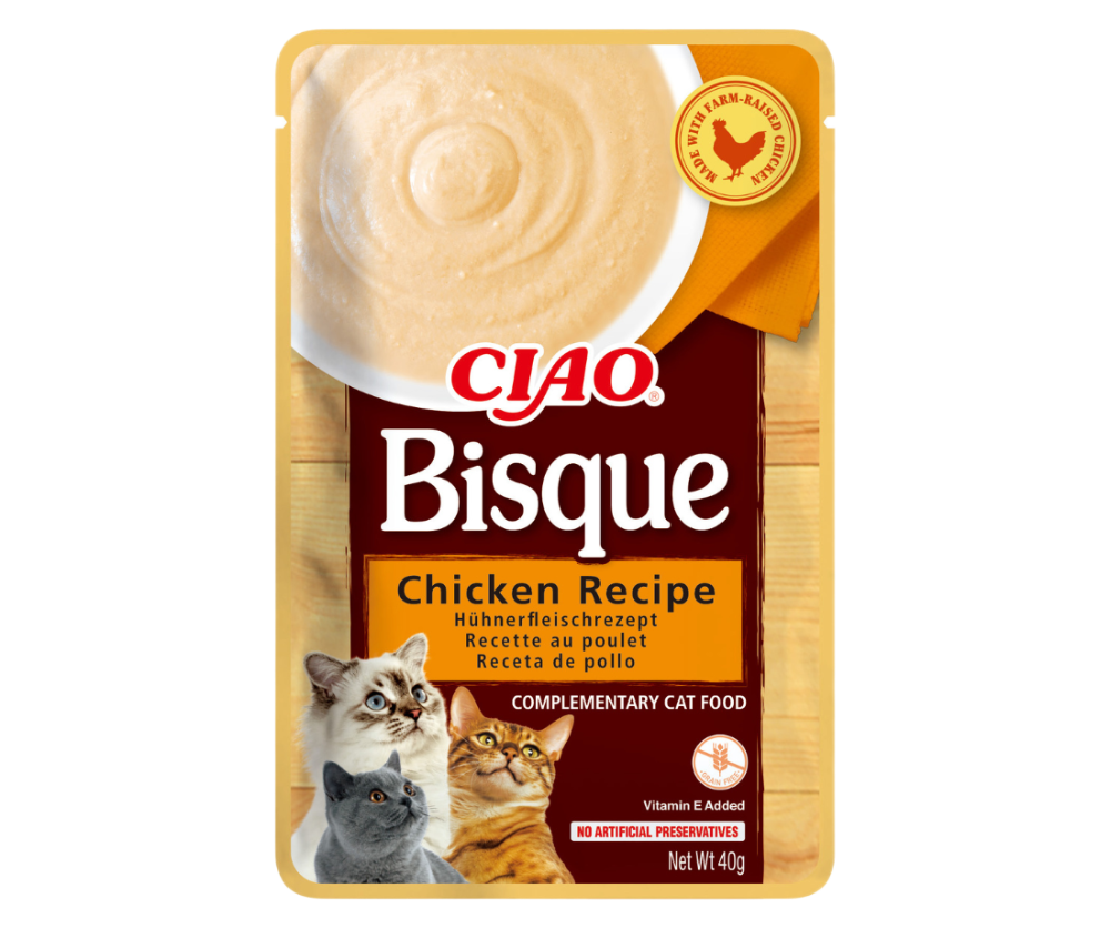 CIAO Bisque (puré) para gatos Pollo