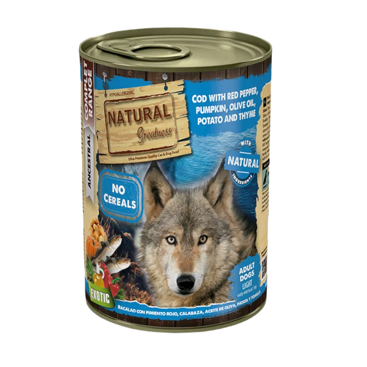 Natural Greatness - Lata Bacalao con Pimiento y Calabaza Senior, Light