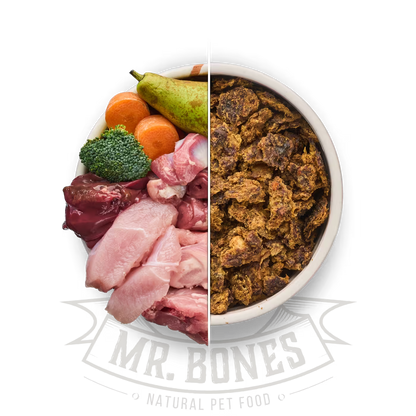 MR BONES Dry Barf Comida deshidratada de Pavo para perros