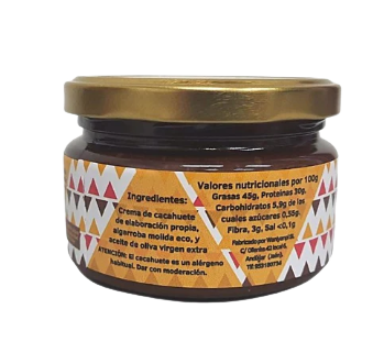 crema de cacahuete y algarroba con ingrediente 100% naturales aptos para tu perro y de consumo humano (no contiene chocolate). Rico en Omega 3 y 6 y otras vitaminas. Descubre más en Shop Animal Spirit.