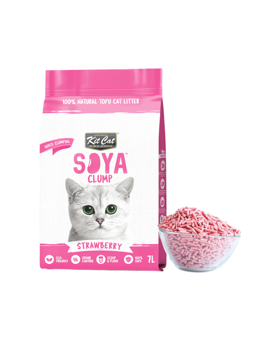 KIT CAT SoyaClump Arena de Soja BIO Strawberry 7L