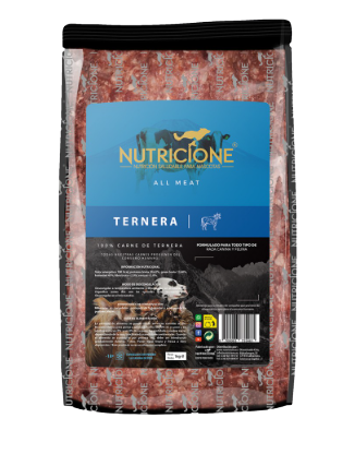 Nutricione BARF Todo carne de ternera cruda. 100%carne de ternera triturada y congelada. Apto para perros y gatos. Descubre más alimentación natural en www.shopanimalspirit.com