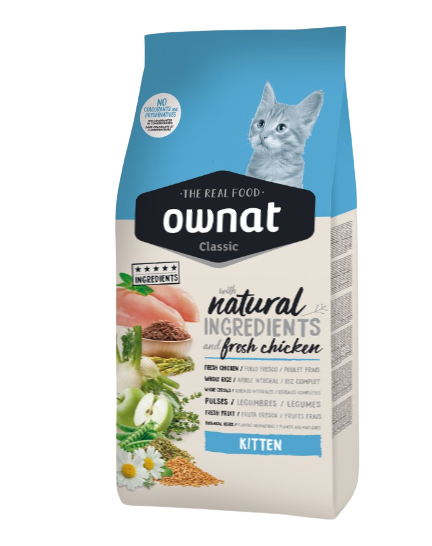 Ownat Classic Kitten es un alimento para gatitos en desarrollo elaborado con carne fresca. Descubre más en Shop Animal Spirit