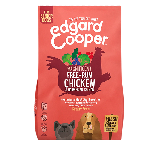 Pienso Edgar Cooper Senior Pollo de Corral y Salmón Noruego Frescos (perro)
