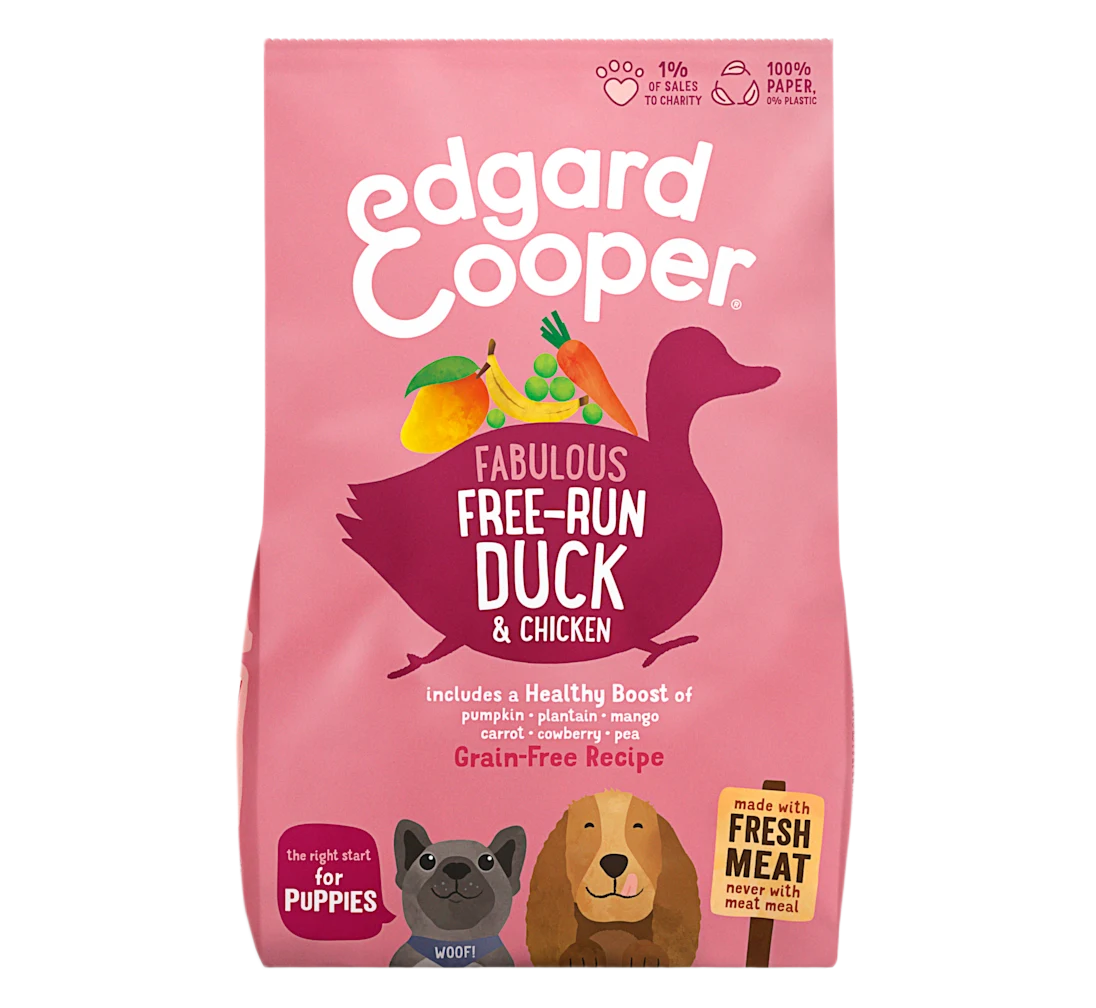 Pienso Edgar Cooper Puppy Pato y Pollo de Corral ecológicos (perro)