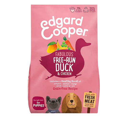Pienso Edgar Cooper Puppy Pato y Pollo de Corral ecológicos (perro)