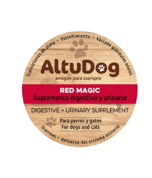 Red magic de Altudog es un suplemento natural para perros y gatos que ayuda con el tránsito intestinal y previene y mejora la salud urinaria. Descubre más en Shop Animal Spirit