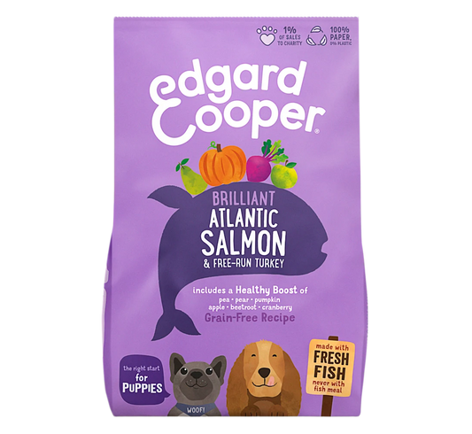Pienso Edgar Cooper Puppy Salmón fresco del Atlántico y Pavo de Corral (perros)