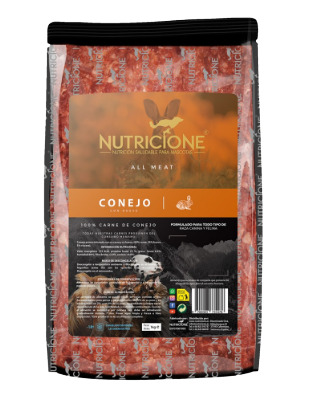 Nutricione BARF todo carne de conejo es una alimentación natural apta para perros y gatos con sobrepeso. Descubre más en www.shopanimalspirit.com