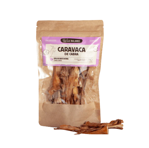 La caravaca de cabra de wild balance es un snack natural apto para perros y gatos. Descubre más en Shop Animal Spirit