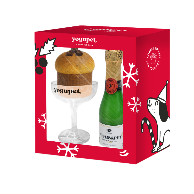 Yogupet Box Navidad: 1 Cheers&Pet + 1 Copa + 1 Panepet