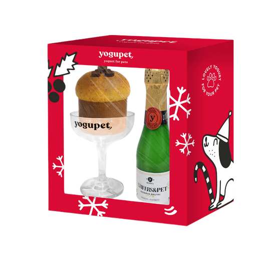 Yogupet Box Navidad: 1 Cheers&Pet + 1 Copa + 1 Panepet